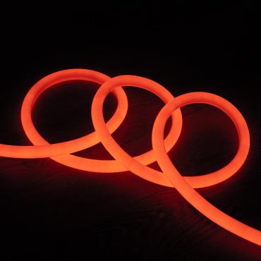 Neon LED Strip Rond Dimbaar Flexibel 360 220V AC 120 LED M IP67 Oranje