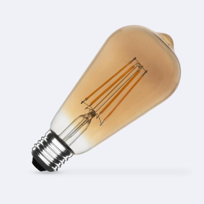 Product of 8W E27 ST64 Gold Filament LED Bulb 750 lm