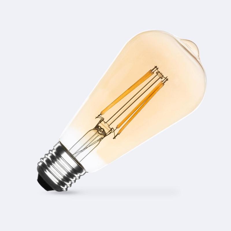 Product of 8W E27 ST64 Dimmable Gold Filament LED Bulb 750 lm