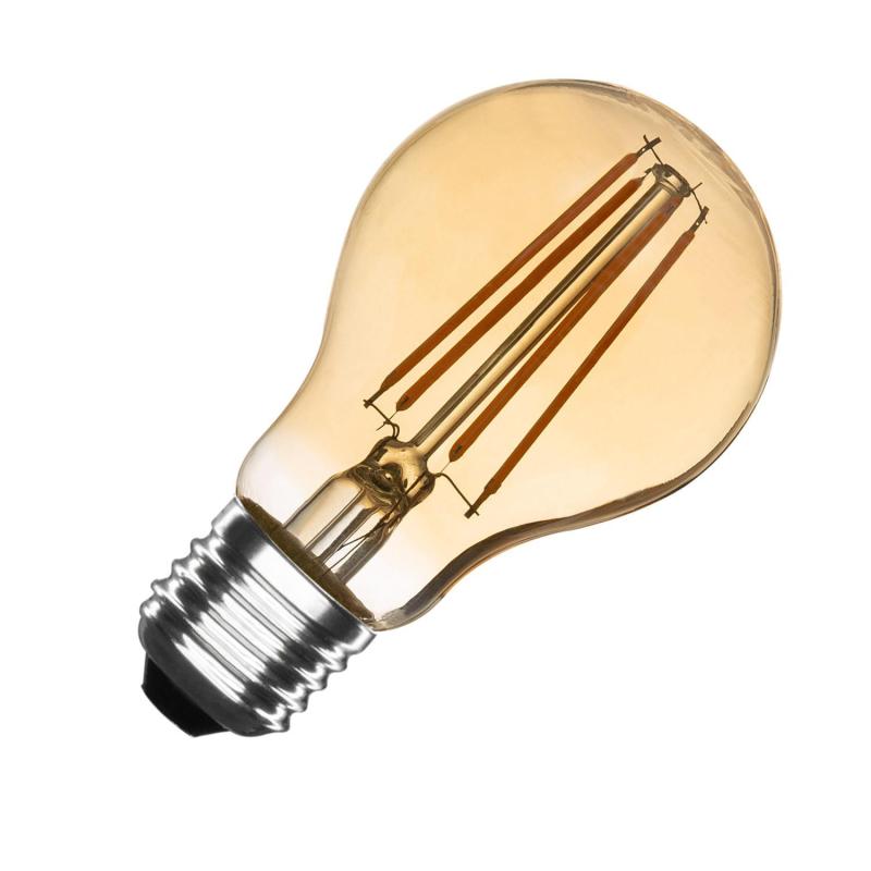 Product of 6W E27 A60 Dimmable Gold Filament LED Bulb 600 lm