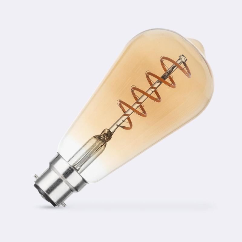 Product van LED Lamp Filament B22 4W 300 lm ST64 met Schemersensor