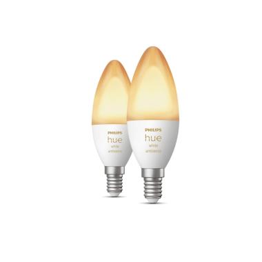 Product of Pack of 2 5.2W E14 B39 470 lm Smart LED Bulbs PHILIPS Hue White