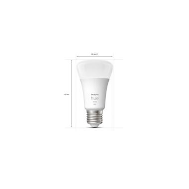 Product of Pack of 2u E27 Smart LED Bulbs PHILIPS Hue White 9W A60 800 lm