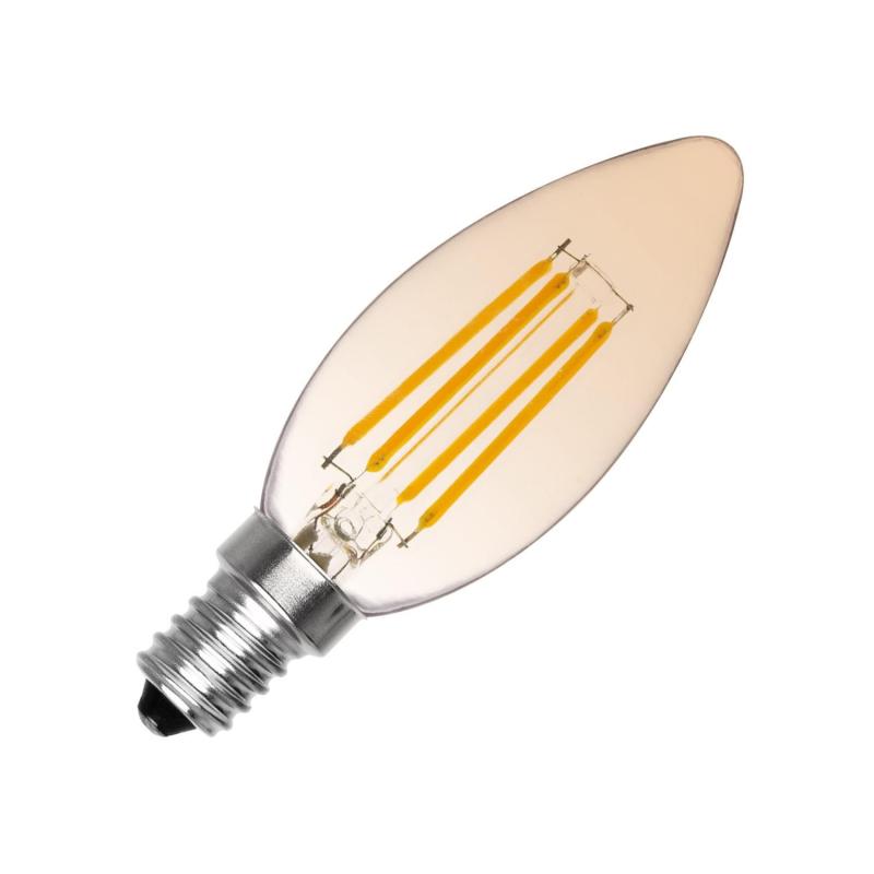 Produit de Ampoule LED Filament E14 6W 600 lm Dimmable C35 Bougie Gold
