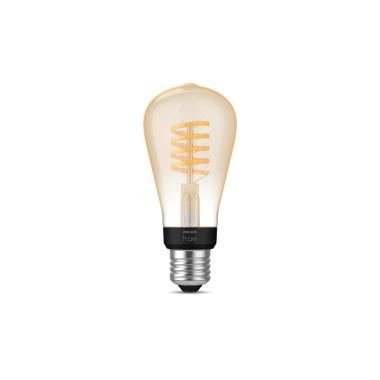 Product van LED Lamp  Filament  E27 7W 550 lm ST64 PHILIPS Hue White Ambiance