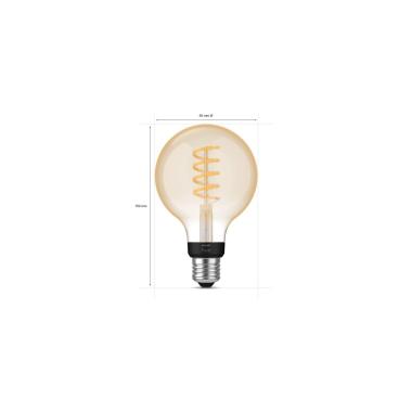 Produit de Ampoule LED Filament E27 7W 550 lm G93 PHILIPS Hue White Ambiance