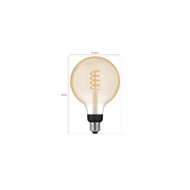 Product van LED Lamp Filament  E27 7W 550 lm G125 PHILIPS Hue White Ambiance