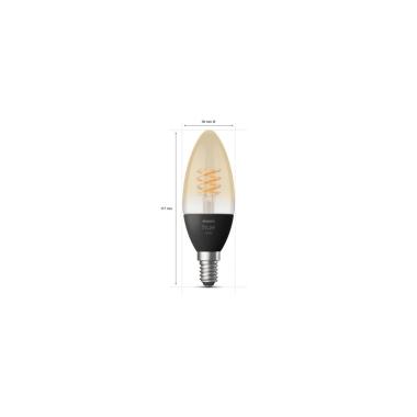 Produit de Pack 2 Ampoules LED Filament E14 4.5W 300 lm B35 PHILIPS Hue White