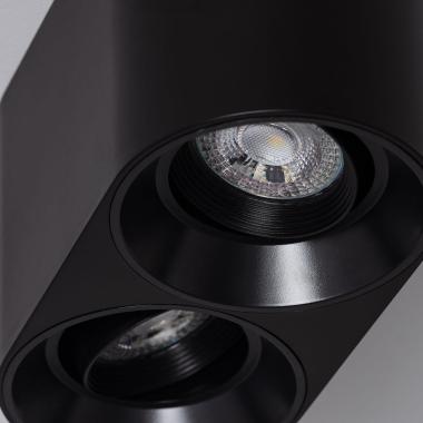 Product van Plafondlamp Dubbel  Zwart met GU10 lamp