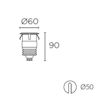 Produkt od Venkovní Vestavný LED Reflektor 1W Pozemní Gea Signaling LEDS-C4 55-9620-54-CL