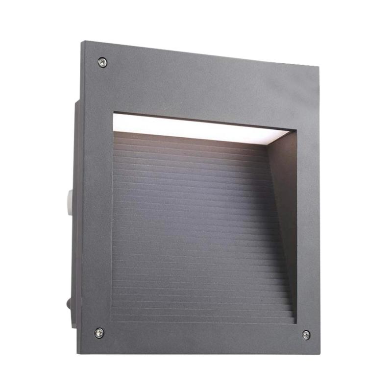 Produit de Balise LED Extérieure 20W Encastrable au Mur Micenas Square Gris Urbain LEDS-C4 05-9885-Z5-CL 