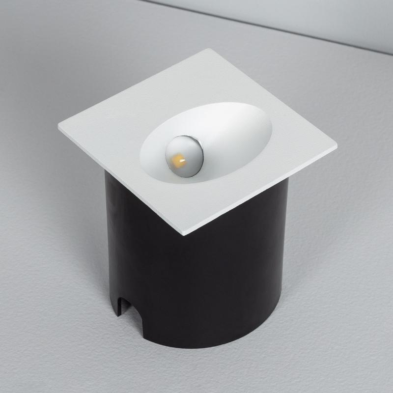 Product van Wandlamp Outdoor LED 3W Inbouw Vierkant Wit Coney