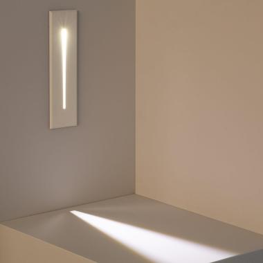 Produit de Balise LED Extérieure 3W Encastrable au Mur Rectangulaire Linéaire Wabi Blanche 