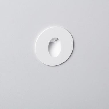 Product of 1W Adam Round Recessed Wall Spotlight in White  