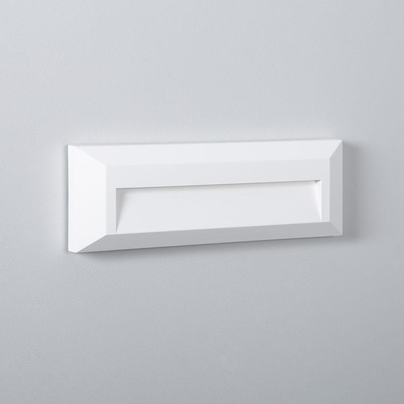 Produit de Balise LED Extérieure 2W En Saillie au Mur Rectangulaire Élide Blanche 