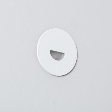 Product of 2W Guell Round Aluminium LED Wall Spotlight in White IP65