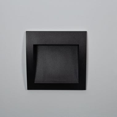 Product of 4W Natt Outdoor Square Recessed Black LED Wall Light