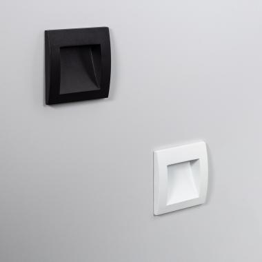 Product of 4W Leif Outdoor Square Recessed Black LED Wall Light