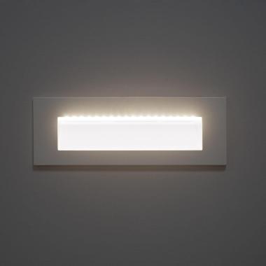 Produit de Balise LED Extérieure 6W Encastrable au Mur Rectangulaire Groult Blanche 