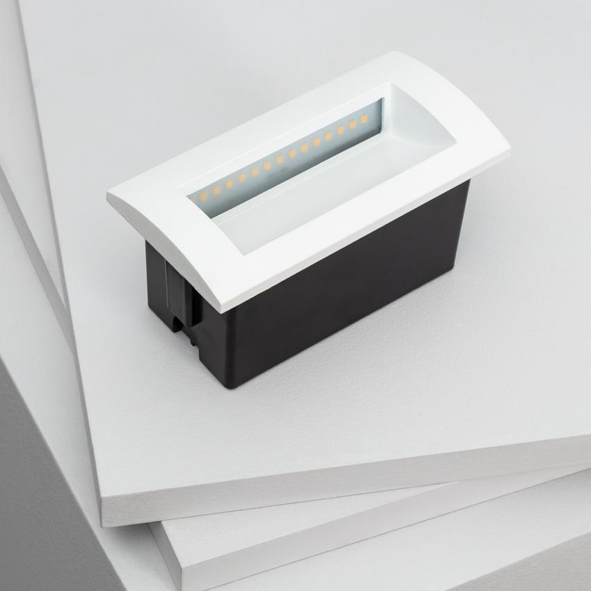 Product van Wandlamp Outdoor LED 4W Inbouw Rechthoekig Wit  Elin 