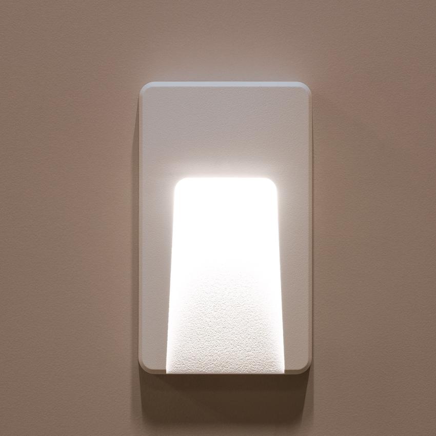 Produkt von LED-Wandleuchte Außen 3W Oberfläche Rechteckig Weiss Joy