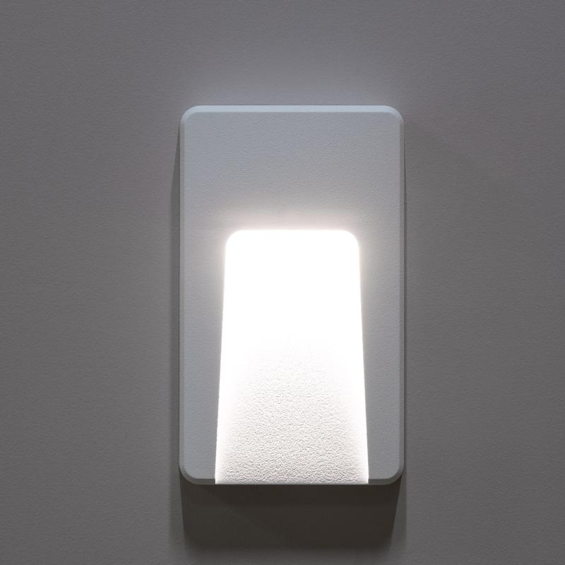 Produit de Balise LED Extérieure 3W En Saillie au Mur Rectangulaire Joy Blanche 