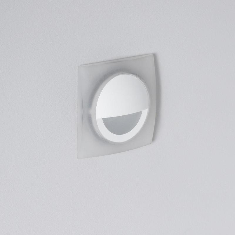 Produit de Balise LED 3W Encastrable au Mur Carrée Occulare Blanche