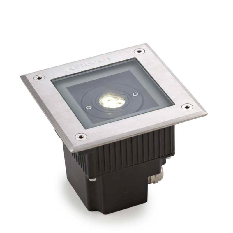 Produit de Spot LED Carré Encastrable au Sol Gea Power Led 6W IP67 LEDS-C4 55-9723-CA-CL