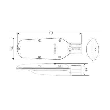 Produkt od LED Svítidlo 54W pro Veřejné Osvětlení 113lm/W IP65 PHILIPS Ledinaire Streetlight BRP062 