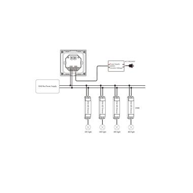 Product of 4 Zone Tactile Wall Mounted DALI CCT Master Dimmer