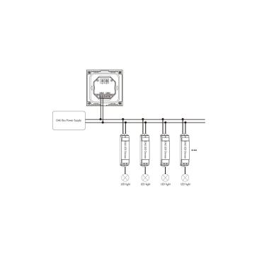 Product of 4 Zone Tactile Wall Mounted DALI CCT Master Dimmer