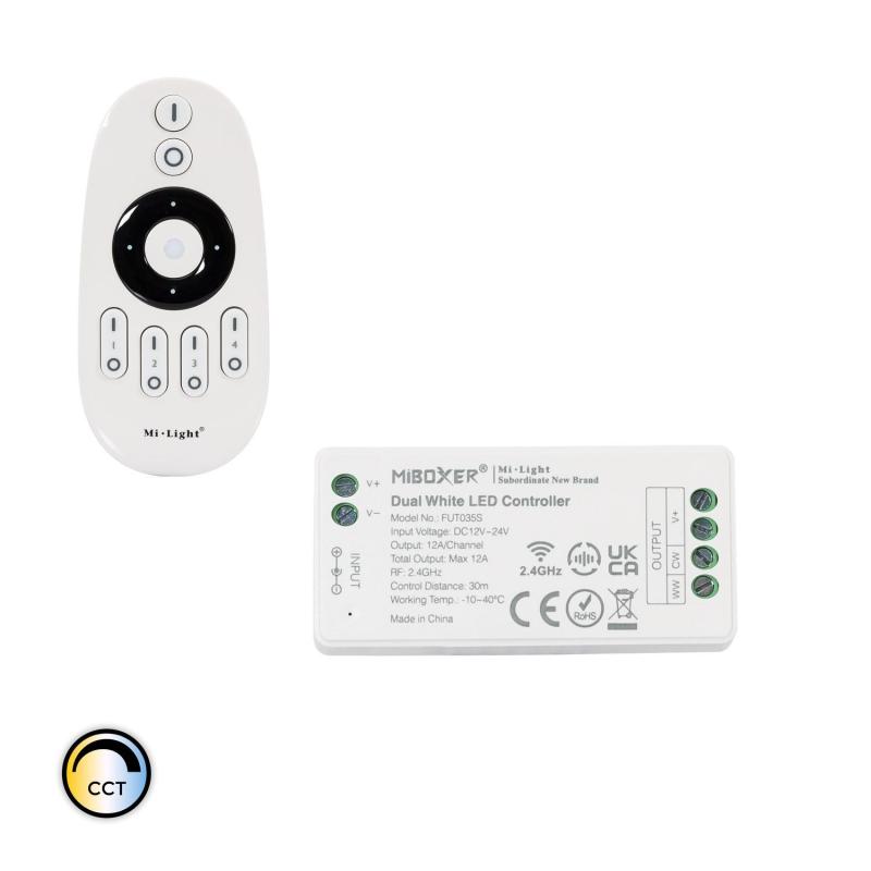 Product of MiBoxer 12/24V DC CCT LED Dimmer Controller + 4 Zone RF Remote