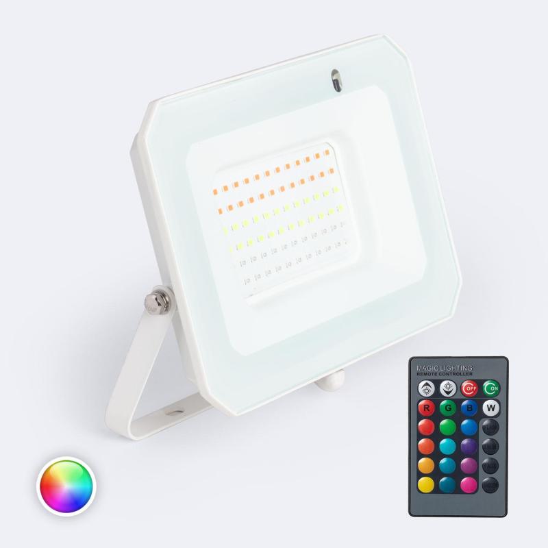 Produkt von LED-Flutlichtstrahler 50W IP65 RGB mit IR-Fernbedienung