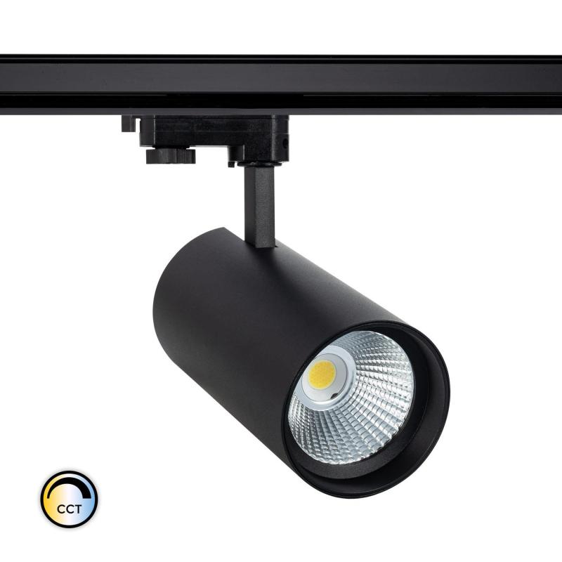 Produit de Spot sur rail LED Triphasé 30W CCT New d'Angelo Noir (CRI 90) LIFUD