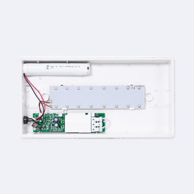 Product van LED Noodverlichting in / Opbouw met bord 130lm permanent/niet permanent met IP65 Zaagmaat 150x310 mm