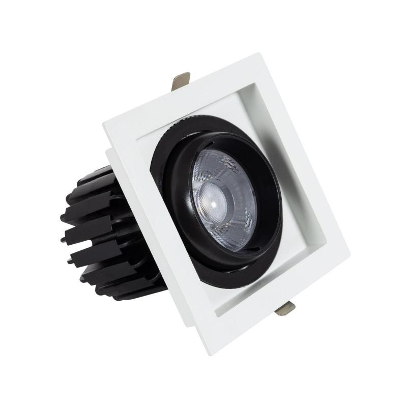 Produit de Spot LED Downlight COB Carré Orientable 360º Expert Color No Flicker CRI90 18W Coupe 125x125mm Expert Color