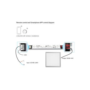 Produit de Driver Dimmable 1-10V 220-240V Sortie 30-40V 900mA 40W RF No Flicker MiBoxer PL1 