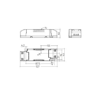 Produkt von Treiber Tridonic LC 500mA fixC SR SNC2 198-264V Ausgang 27-43V 25W 87500751