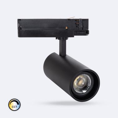 Product of 30W Fasano No Flicker Dimmable CCT LED Spotlight for Three Circuit Track in Black