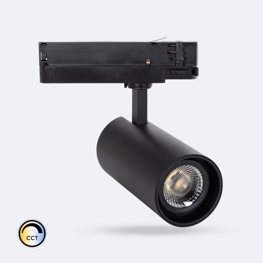 Product van LED Track Spot Driefasig 30W Fasano  CCT No Flicker Dimbaar Zwart