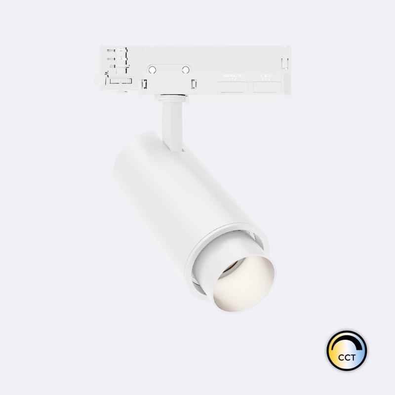 Produit de Spot LED Fasano Cylindre 20W CCT pour Rail Triphasé No Flicker Dimmable Blanc