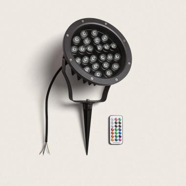 Produit de Spot Extérieur LED 24W RGB Colmar sur Piquet 