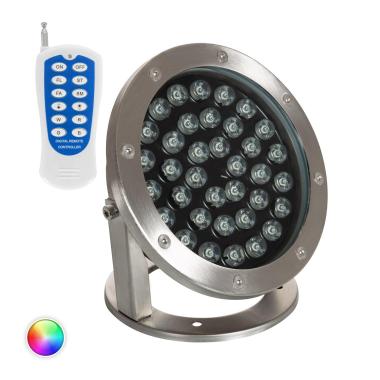 Product van LED spot Opbouw RGB 12V 36W onderdompelbaar IP68 