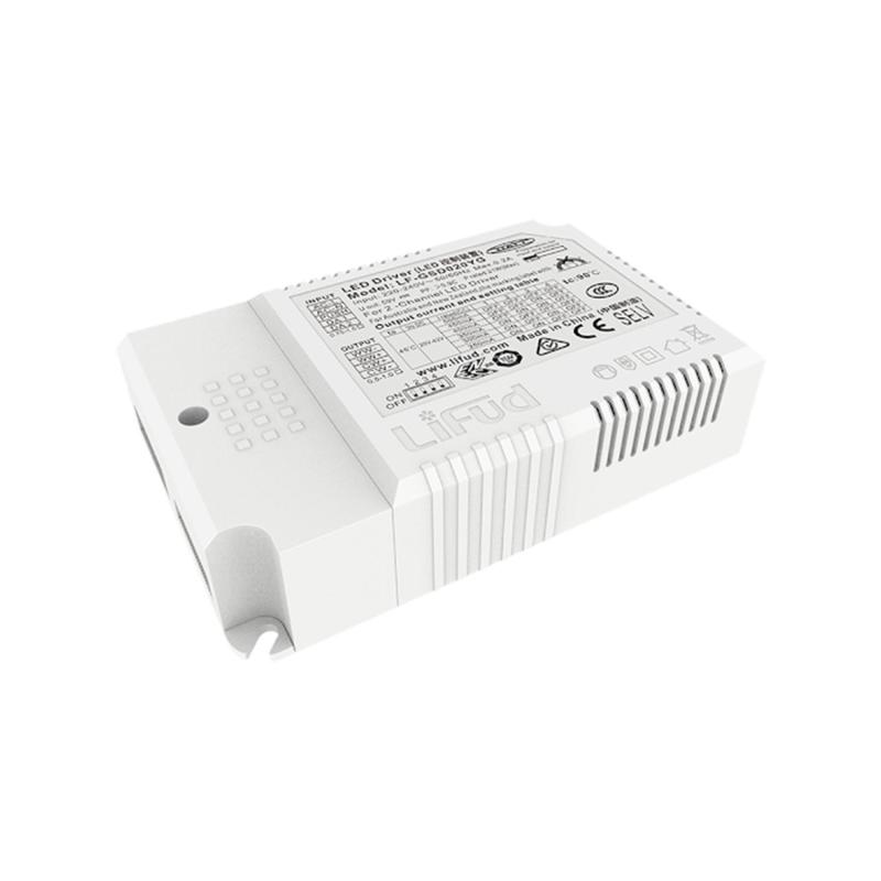 Produit de Driver LIFUD Dimmable DALI 1-10V 220-240V Sortie 25-42V DC 550-1050mA 23-44W No Flicker LF-GSD040YG