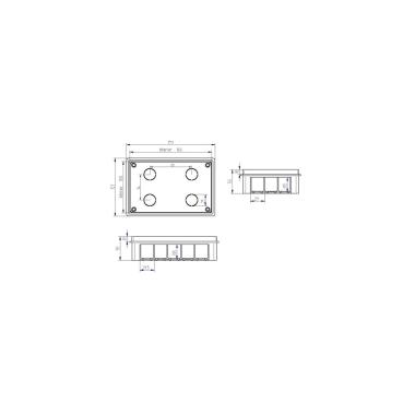 Product of Flush-mounted junction box 170x110x50 mm