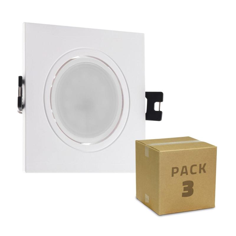 Produit de Pack de 3 Spots Downlight GU10 6W Coupe Ø 75-85mm