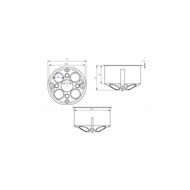 Produkt von Abzweigdose Universell Einbau in Rigipsplatte Ø72x48 mm