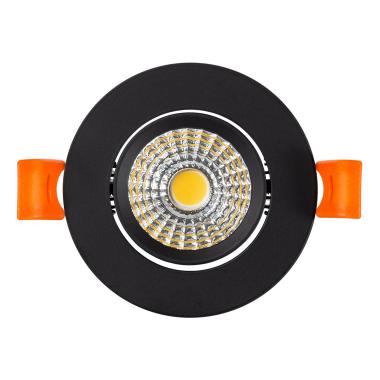 Product van Downlight 3W COB LED Richtbaar Rond Zwart Zaag maat Ø55 mm CRI92 Expert Colour No Flicker