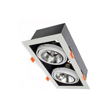 Produkt od Podhledové LED Svítidlo 24W Výklopné Čtvercové 2xAR111 Kardan Výřez 325x165 mm