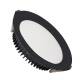 Product van Downlight LED 20W SAMSUNG New Aero Slim 130 lm/W Microprismatisch (UGR17) LIFUD Zwart Zaagmaat Ø 155 mm 